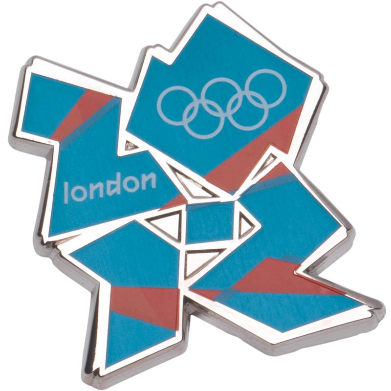 London 2012 Logo Pin Badge Blue/Orange